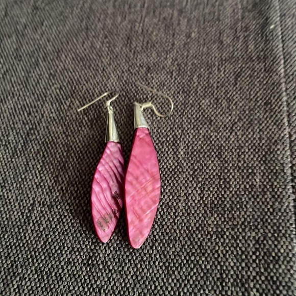 Pink Shell Earrings - Picture 2 of 2